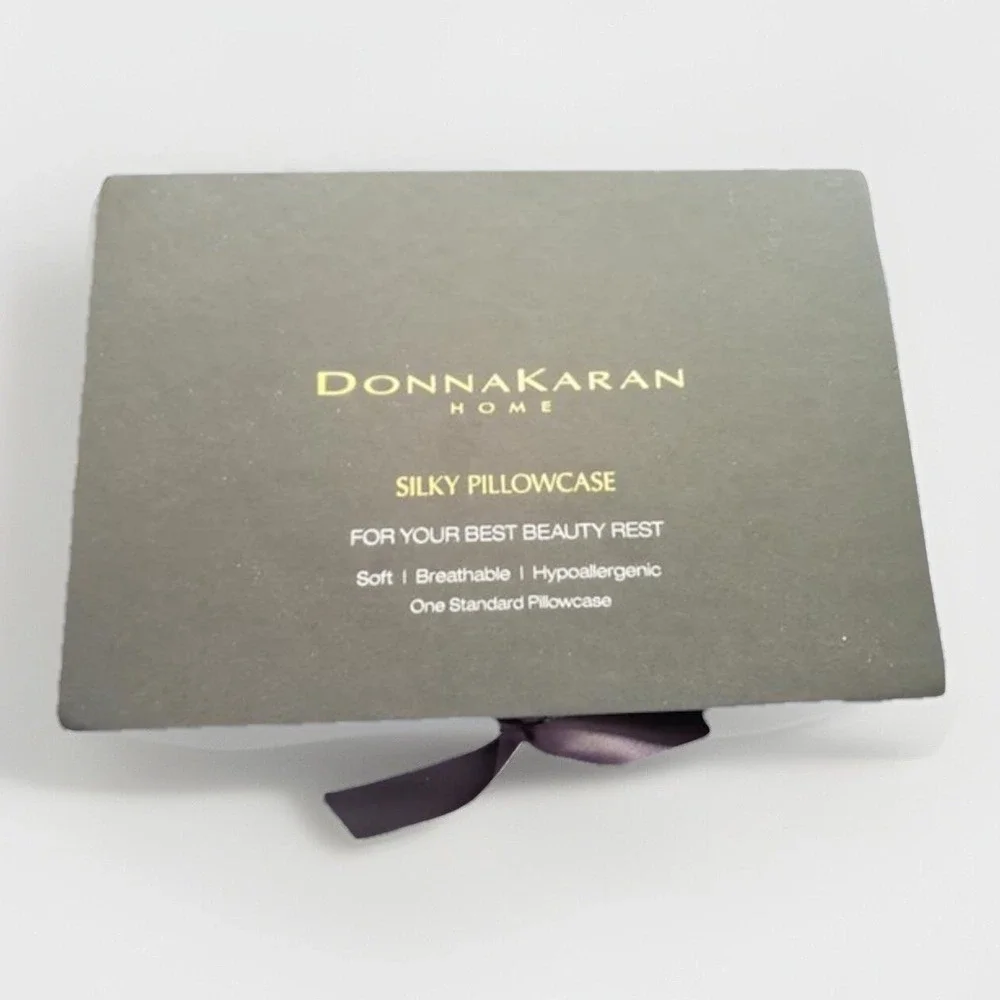 New Donna Karan Silky Pillowcase One Standard White Lyocell Silk‎ Blend 20x30